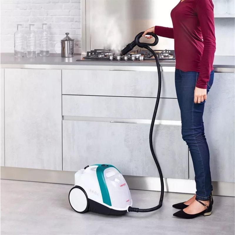 Polti Vaporetto Smart 100_T cilindrinis garų valytuvas 1500 W mėlynas, baltas