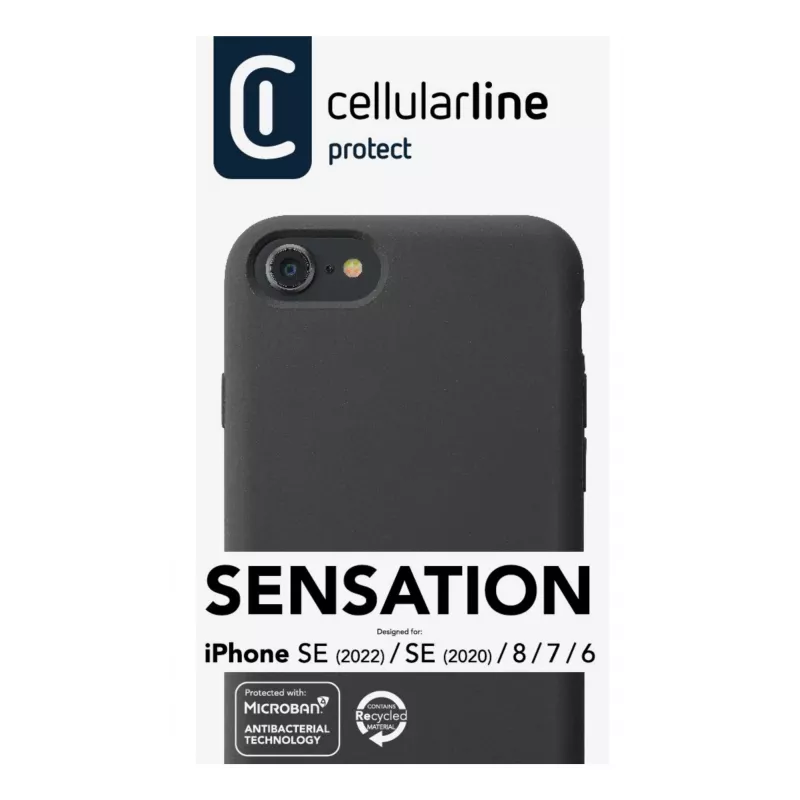 Cellularline Sensation - iPhone SE (2022)/SE (2020)/8/7/6 minkštos lietimui silikoninis dėklas