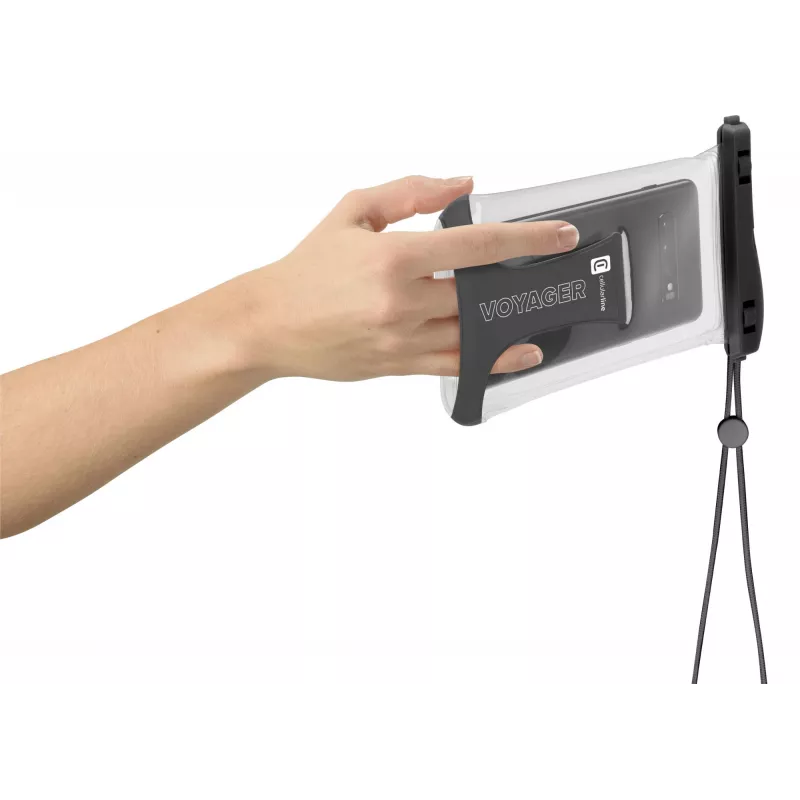 Cellularline Voyager - Universalus vandeniui atsparus išmaniųjų telefonų dėklas, maišelio tipo dėklas, universalus, universalus, 80 x 165 mm, juodas