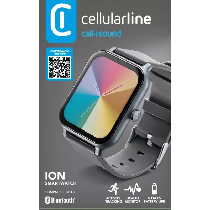 Cellularline ION Bluetooth® išmanusis laikrodis su programėle, LED, 91 g