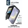 Cellularline Book Agenda - Galaxy S25 Ultra odinės apdailos knygelės tipo dėklas su magnetiniu užsegimu