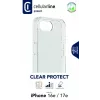 Cellularline Clear Protect - iPhone 16e/17e Kietas dėklas su guminiais kraštais