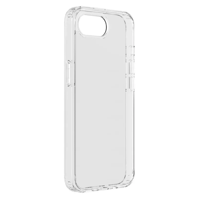 Cellularline Clear Protect - iPhone 16e/17e Kietas dėklas su guminiais kraštais