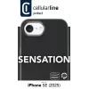 Cellularline Sensation - iPhone 16e/17e minkštos liesti silikoninis dėklas su integruota Microban® antibakterine technologija