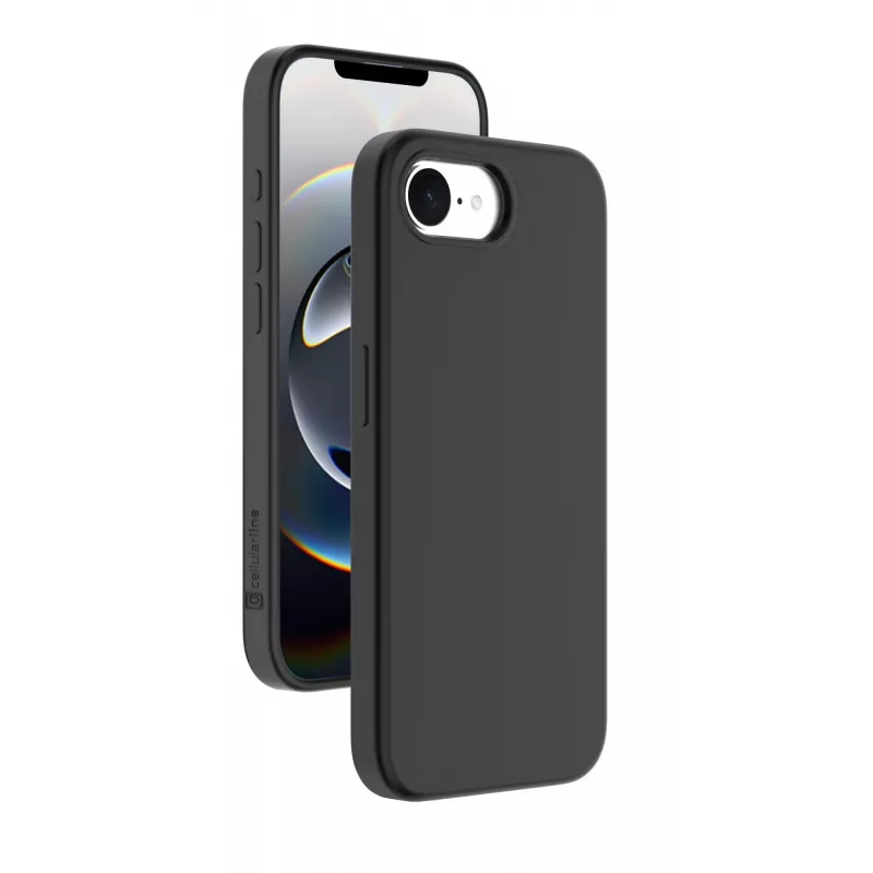 Cellularline Sensation - iPhone 16e/17e minkštos liesti silikoninis dėklas su integruota Microban® antibakterine technologija