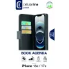 Cellularline Book Agenda - odinės apdailos knygos tipo dėklas su magnetiniu užsegimu, skirtas iPhone 16e/17e