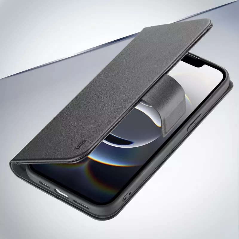 Cellularline Book Agenda - odinės apdailos knygos tipo dėklas su magnetiniu užsegimu, skirtas iPhone 16e/17e