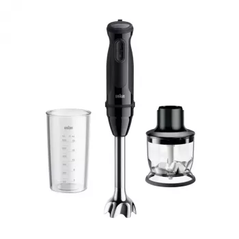 Braun MultiQuick 3 MQ30201M 0,6 L panardinamasis trintuvas 900 W Juoda, Satinuotas plienas