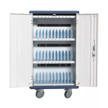 Techly I-CABINET-30DUTY nešiojamų įrenginių valdymo vežimėlis/spintelė balta, mėlyna