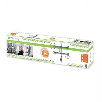 Techly ICA-LCD 382-Q monitoriaus laikiklis / stovas 68,6 cm (27 col.) Stalinis Juodas