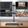Techly ICA-LCD 382-Q monitoriaus laikiklis / stovas 68,6 cm (27 col.) Stalinis Juodas