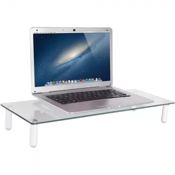 Techly Universalus ant stalo dedamas monitoriaus stovas, laisvai statomas, 20 kg, 33 cm (13 colių), 81,3 cm (32 colių), skaidrus