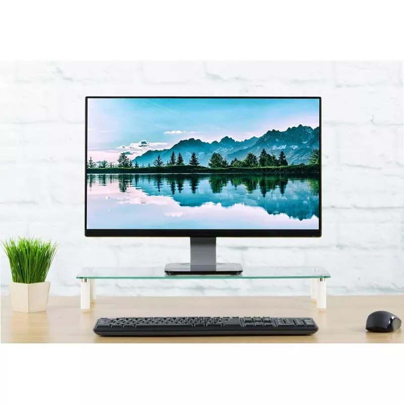 Techly Universalus ant stalo dedamas monitoriaus stovas, laisvai statomas, 20 kg, 33 cm (13 colių), 81,3 cm (32 colių), skaidrus