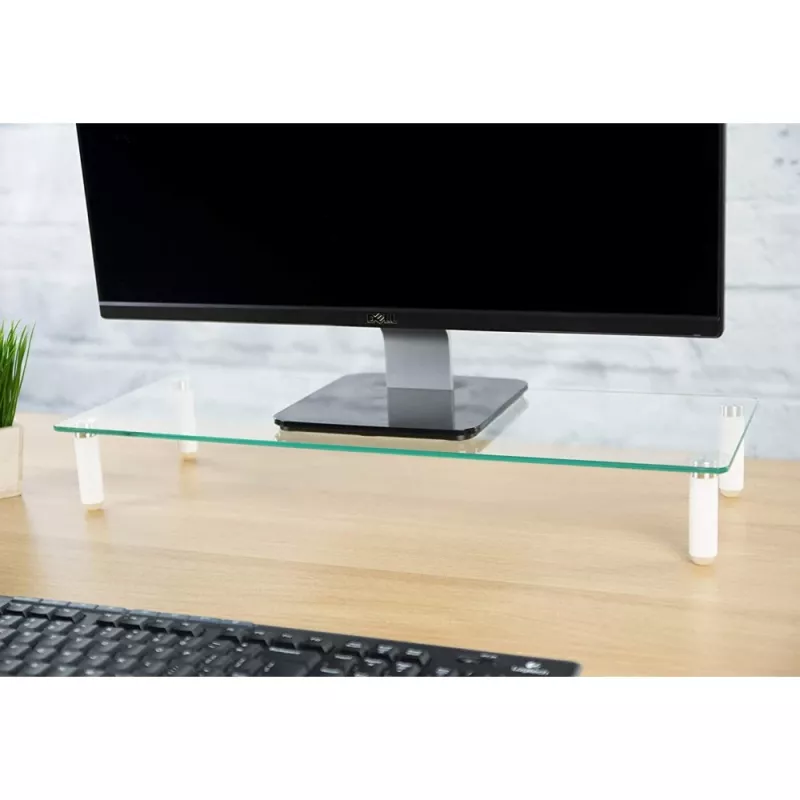 Techly Universalus ant stalo dedamas monitoriaus stovas, laisvai statomas, 20 kg, 33 cm (13 colių), 81,3 cm (32 colių), skaidrus