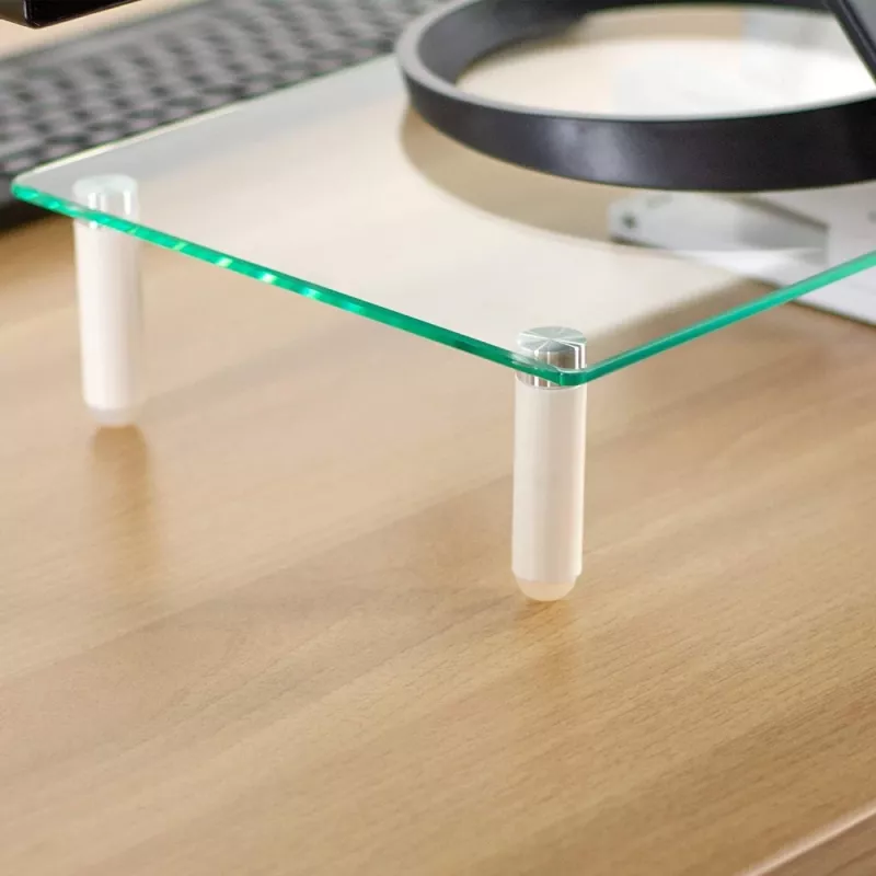 Techly Universalus ant stalo dedamas monitoriaus stovas, laisvai statomas, 20 kg, 33 cm (13 colių), 81,3 cm (32 colių), skaidrus