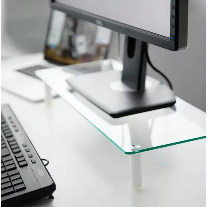 Techly Universalus ant stalo dedamas monitoriaus stovas, laisvai statomas, 20 kg, 33 cm (13 colių), 81,3 cm (32 colių), skaidrus