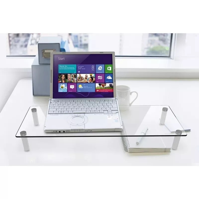 Techly Universalus ant stalo dedamas monitoriaus stovas, laisvai statomas, 20 kg, 33 cm (13 colių), 81,3 cm (32 colių), skaidrus