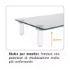 Techly Universalus ant stalo dedamas monitoriaus stovas, laisvai statomas, 20 kg, 33 cm (13 colių), 81,3 cm (32 colių), skaidrus