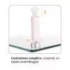 Techly Universalus ant stalo dedamas monitoriaus stovas, laisvai statomas, 20 kg, 33 cm (13 colių), 81,3 cm (32 colių), skaidrus