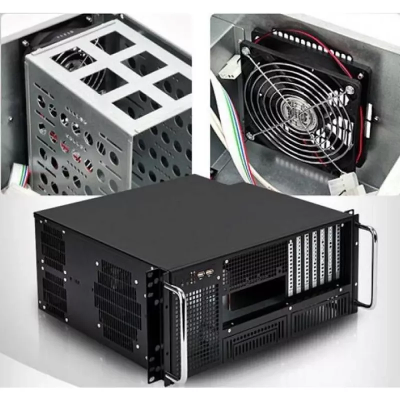 Techly Chassis Industrial Rack 19/Desktop 4U Ultra Compact Juoda” I-CASE MP-P4HX-BLK6