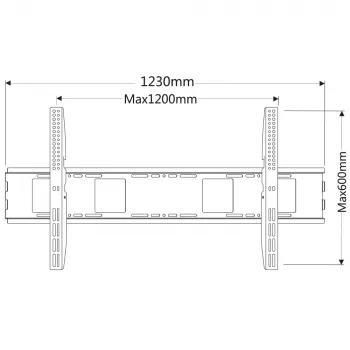 Techly ICA-PLB 2230 TV laikiklis/stovas 2,54 m (100 colių) juodas