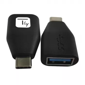 Techly USB-C kištukas į USB-A lizdą adapteris juodas, USB A, USB C, juoda