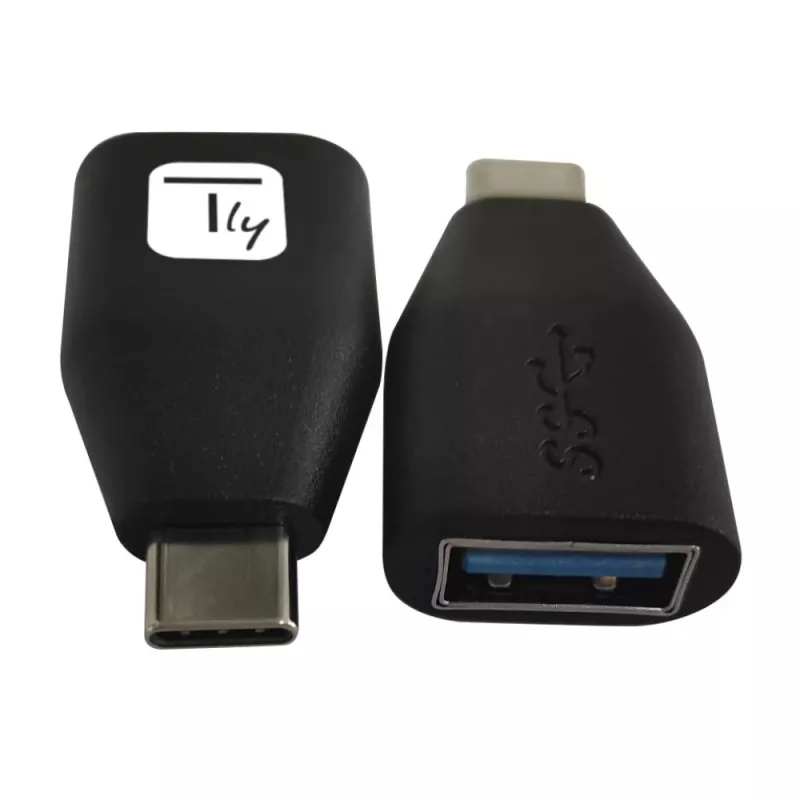 Techly USB-C kištukas į USB-A lizdą adapteris juodas, USB A, USB C, juoda