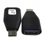 Techly USB-C kištukas į USB-A lizdą adapteris juodas, USB A, USB C, juoda