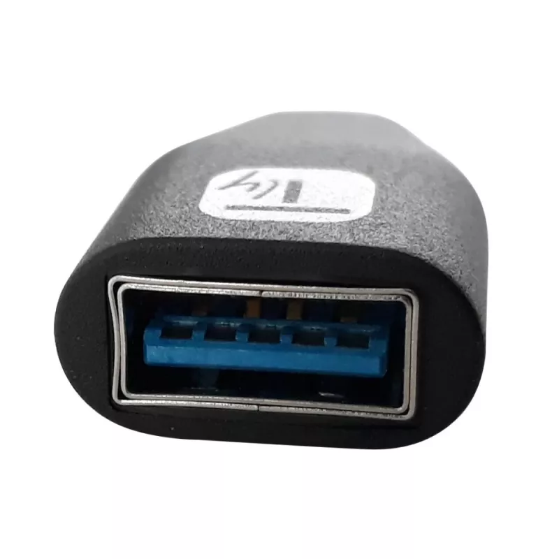 Techly USB-C kištukas į USB-A lizdą adapteris juodas, USB A, USB C, juoda