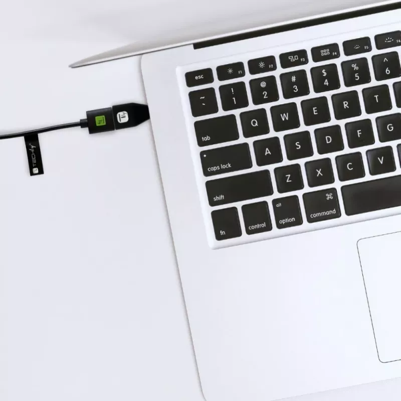 Techly USB-C kištukas į USB-A lizdą adapteris juodas, USB A, USB C, juoda