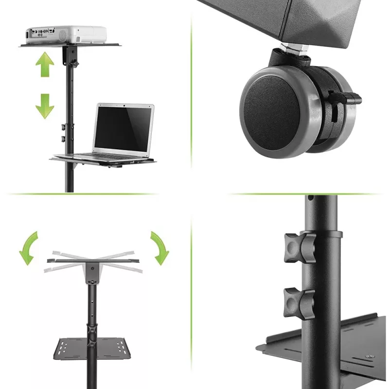 Techly ICA-TB TPM-10 nešiojamojo kompiuterio stovas, juodas