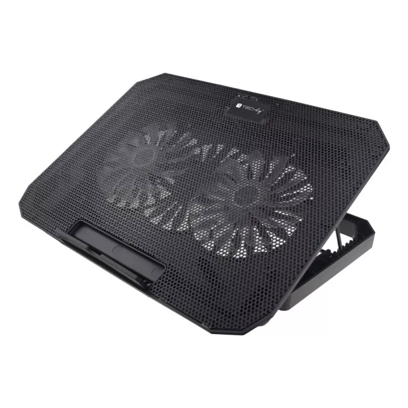 Techly ICOOL-CP11TY nešiojamojo kompiuterio stovas Juoda 43,2 cm (17 colių)