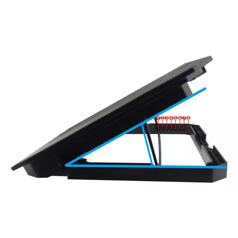Techly ICOOL-CP11TY nešiojamojo kompiuterio stovas Juoda 43,2 cm (17 colių)
