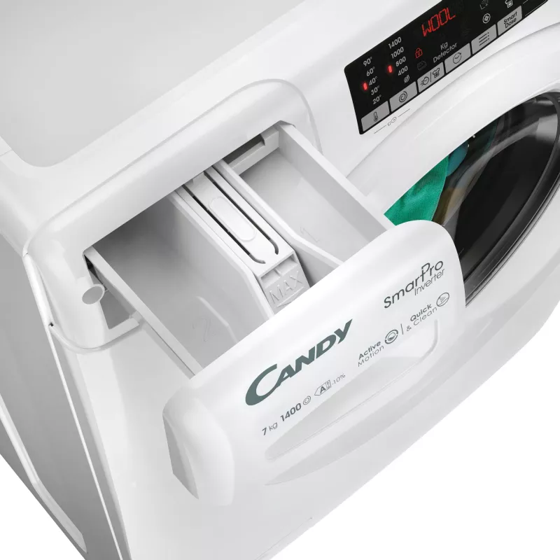 Skalbimo mašina Candy Smart Pro Inverter CO 474TWM6/1-S priekinio įkrovimo 7 kg 1400 aps./min balta