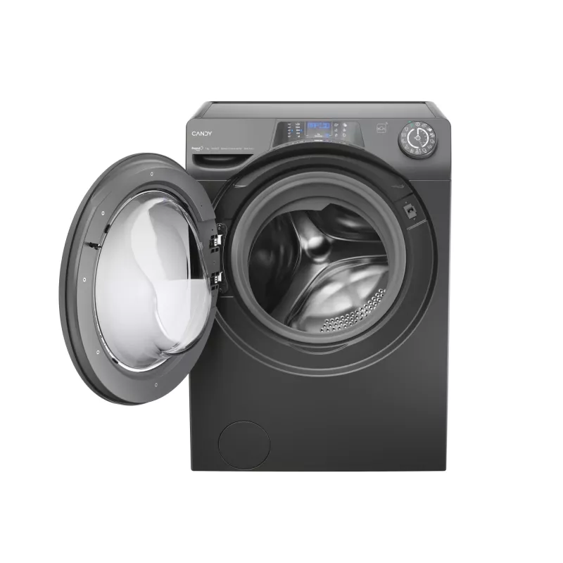 Candy RapidÓ PRO RP4 476BWMRR/1-S skalbimo mašina su priekiniu įkrovimu 7 kg 1351 aps./min. antracito