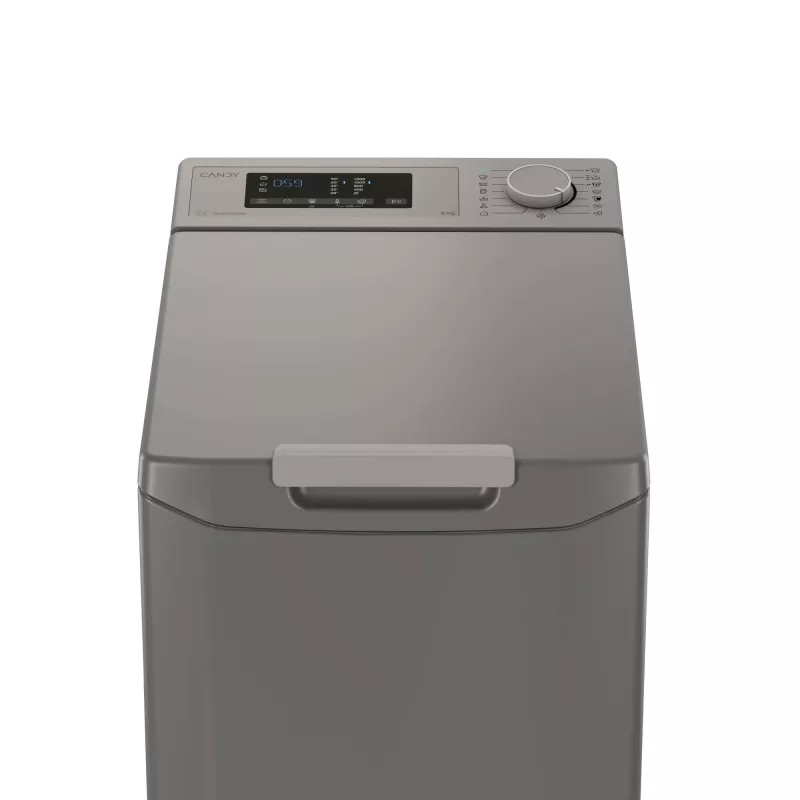 Skalbimo mašina Candy TCA283DR2-S, įkrovimas iš viršaus, 8 kg, 1200 aps./min, antracito