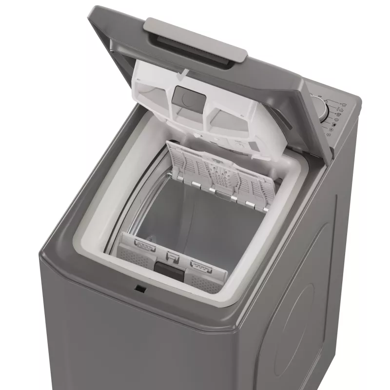 Skalbimo mašina Candy TCA283DR2-S, įkrovimas iš viršaus, 8 kg, 1200 aps./min, antracito
