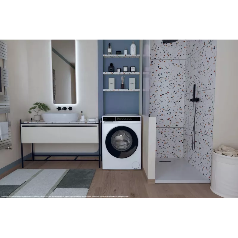 Candy Easy EY 27SB7-S skalbimo mašina su priekiniu įkrovimu 7 kg 1200 aps./min. Juoda, Balta