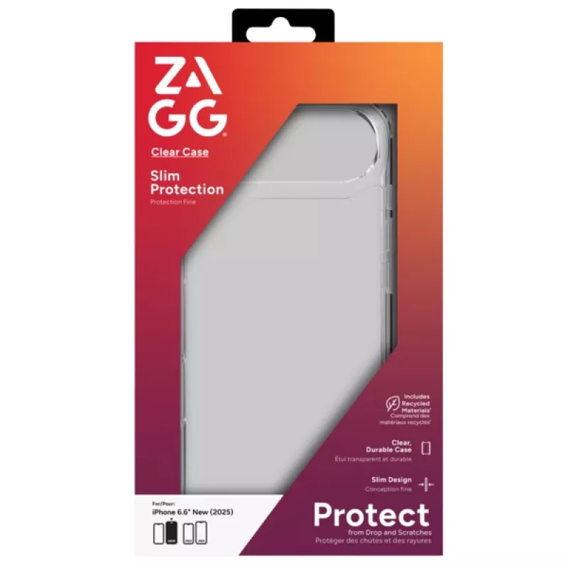 ZAGG Clear Case For Apple iPhone 17 Air, dėklas, Apple, iPhone 17 Air, 16,5 cm (6,5 col.), permatomas