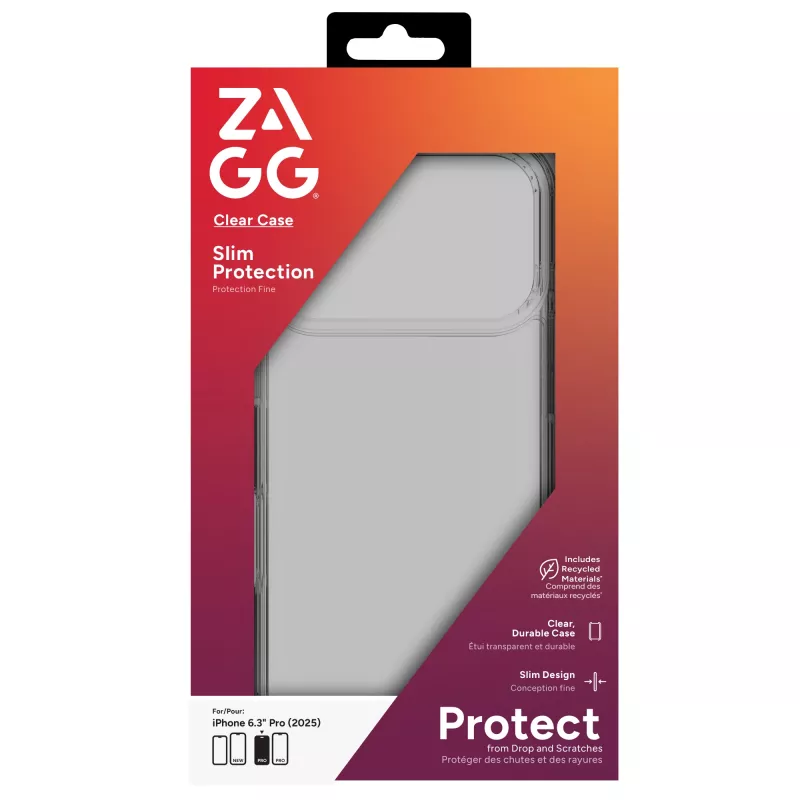 ZAGG Clear Case For Apple iPhone 17 Pro, Dėklas, Apple, iPhone 17 Pro, 16 cm (6,3 colių), Skaidrus