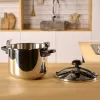 Nerūdijančio plieno puodas Taurus Classic Moments 6 L — tinkamas indukcinėms, dujinėms ir keraminėms kaitlentėms, su dangčiu ir vėsiomis rankenomis