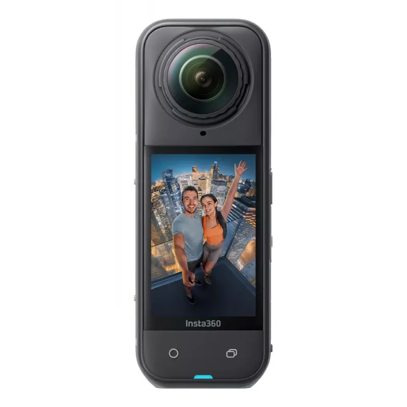 Veiksmo sporto kamera Insta360 X5 — 72 MP, 8K Ultra HD (7680×3840), 120 fps, atspari vandeniui 15 m, 2400 mAh