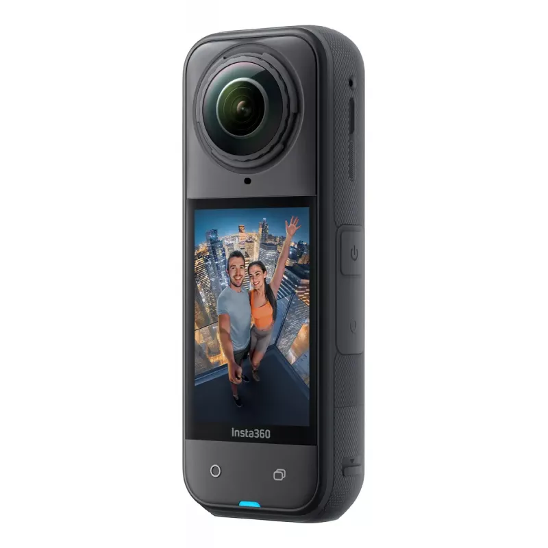 Veiksmo sporto kamera Insta360 X5 — 72 MP, 8K Ultra HD (7680×3840), 120 fps, atspari vandeniui 15 m, 2400 mAh