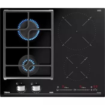 Kombinuota įmontuojama kaitlentė TEKA IND-GAZ PLATE JZC 64322 ABC BK (E4), 4 zonos, 60 cm, juoda, indukcinė + dujinė