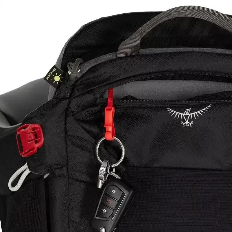Vaiko nešyklė Osprey Poco Tourist juoda — lengva vaikiška kuprinė-nešyklė, modelis 10005970/550/O/S