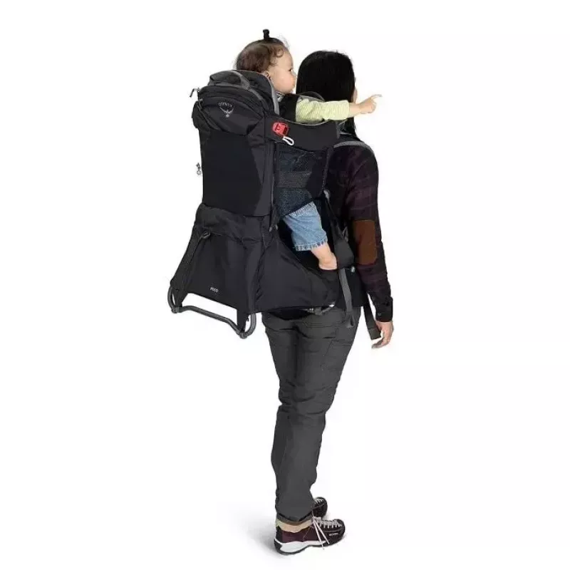 Vaiko nešyklė Osprey Poco Tourist juoda — lengva vaikiška kuprinė-nešyklė, modelis 10005970/550/O/S