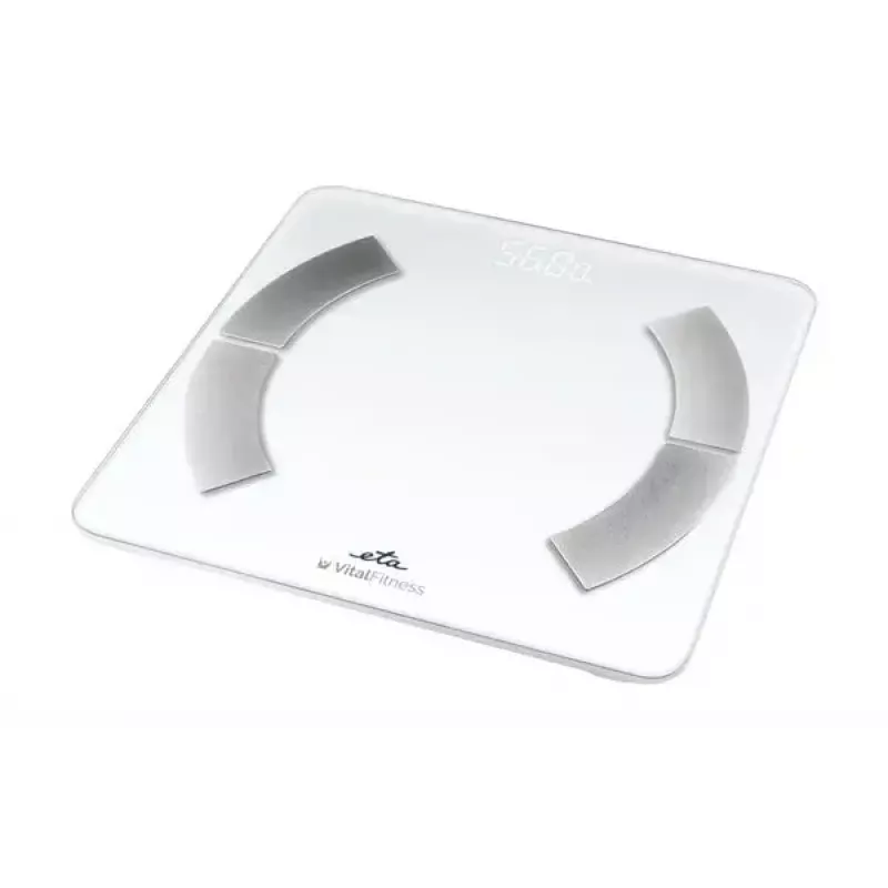 Elektroninės asmeninės svarstyklės ETA ETA277990000 — baltos, kvadratinės, 180 kg talpa, 100 g tikslumas
