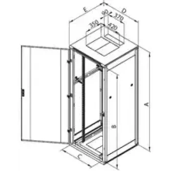 Laisvai stovintis stovas Triton RMA-42-A82-CAX-N1 42U 800kg Pilka