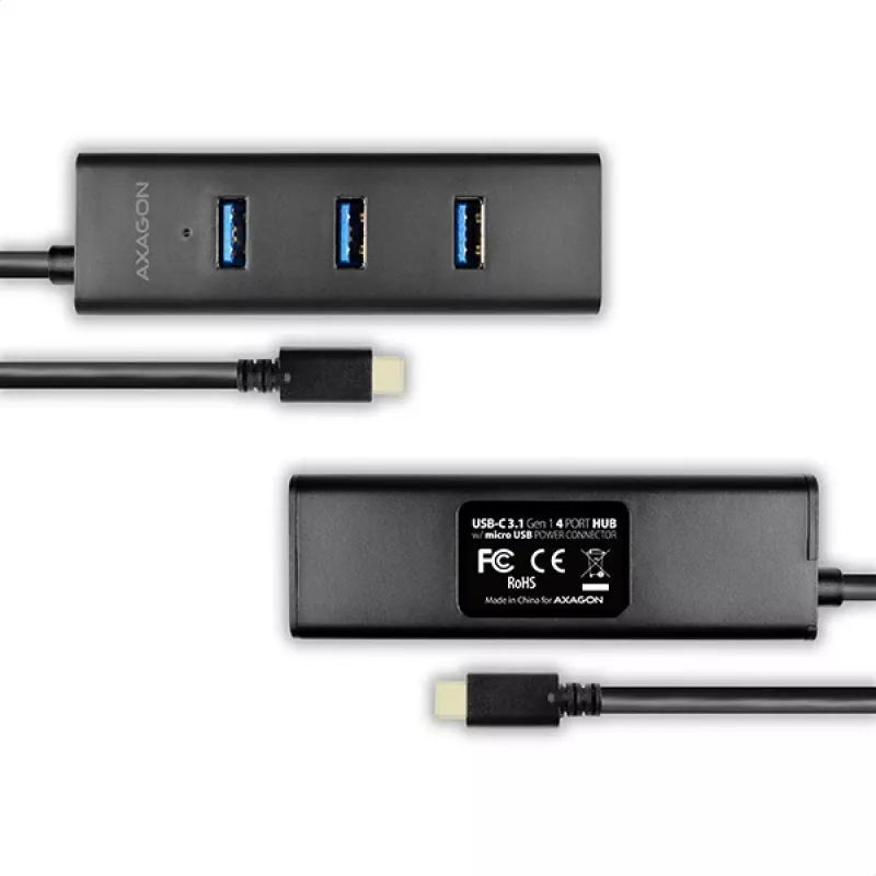 Axagon HUE-S2C sąsajos šakotuvas USB 3.2 Gen 1 (3.1 Gen 1) Type-A 5000 Mbit/s juodas