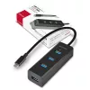 Axagon HUE-S2C sąsajos šakotuvas USB 3.2 Gen 1 (3.1 Gen 1) Type-A 5000 Mbit/s juodas